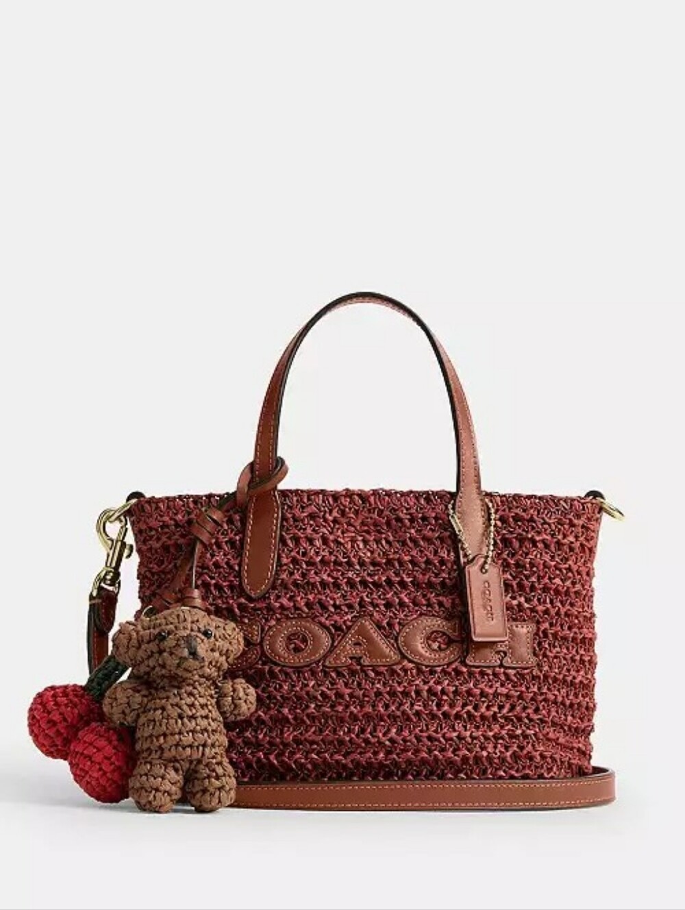*NWT* COACH City Mini Tote Bag With Charms In Russet